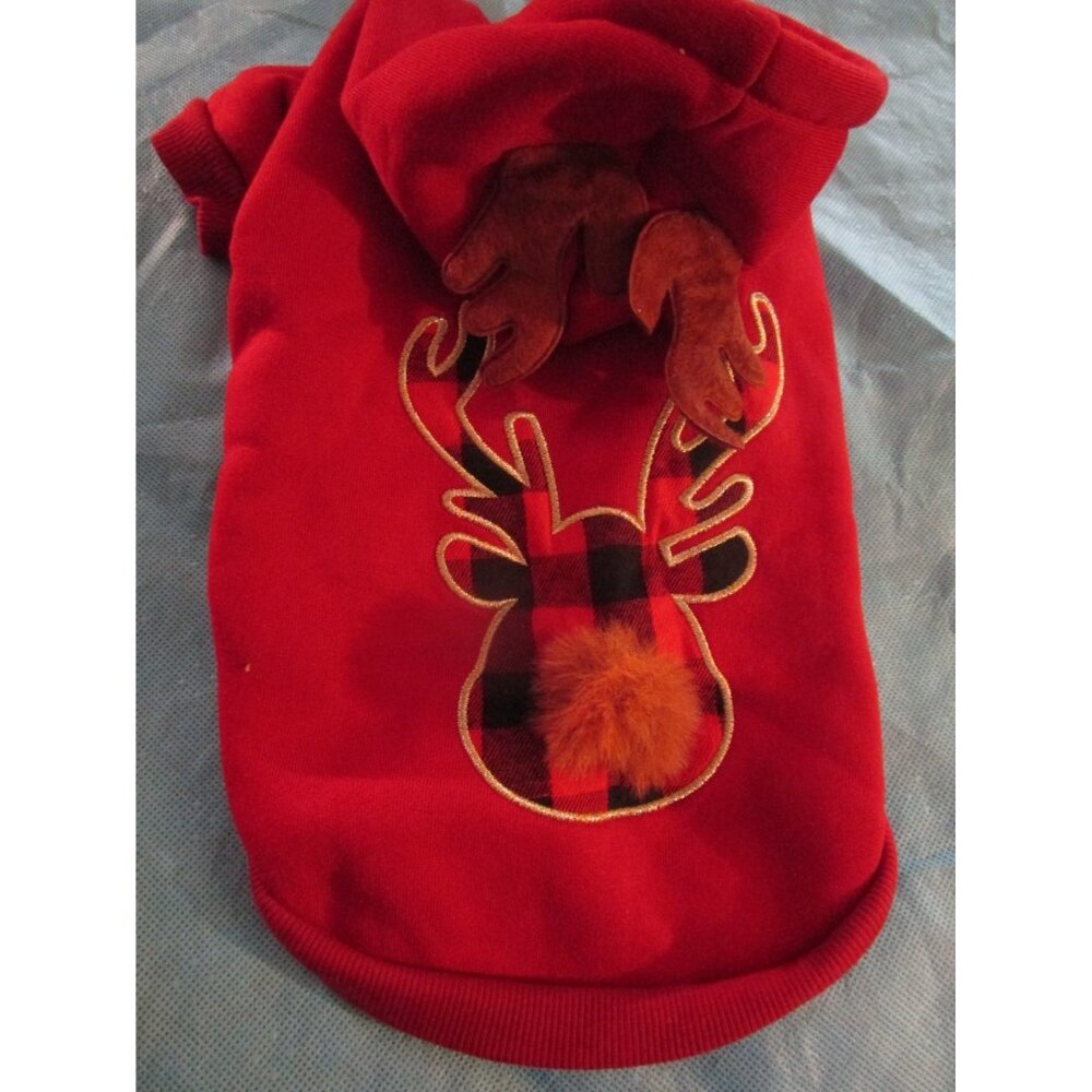 Cyeollo Dog Pet Sweater Hoodie Christmas Reindeer Knit Size L Large